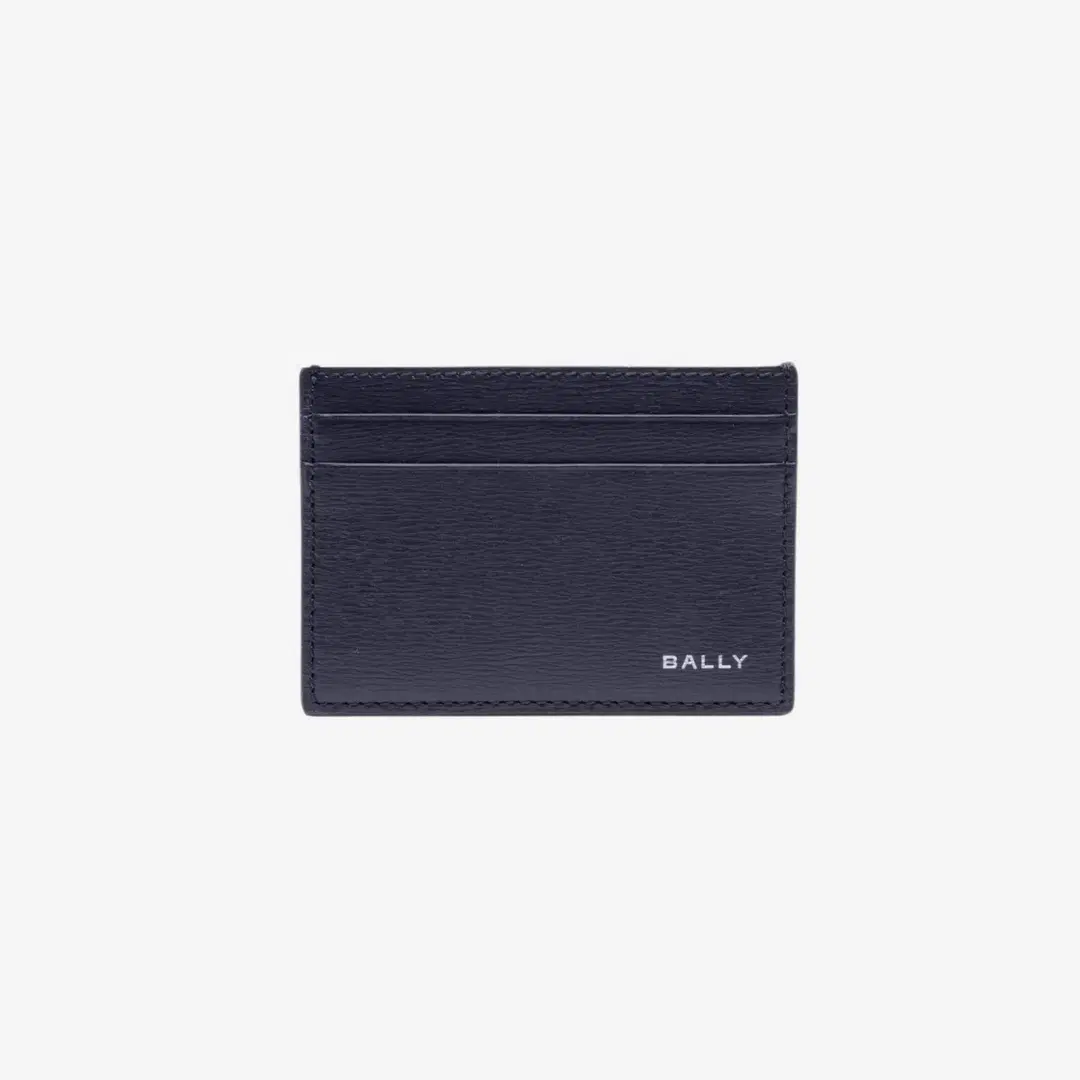Bally Bally Crossing Card Holder In Midnight Leather Blue