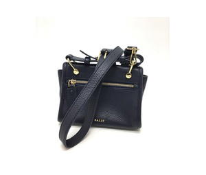 Buy BALLY logo 2WAY Shoulder Bag Leather Navy at Sasom – Authentic and Ready to Ship