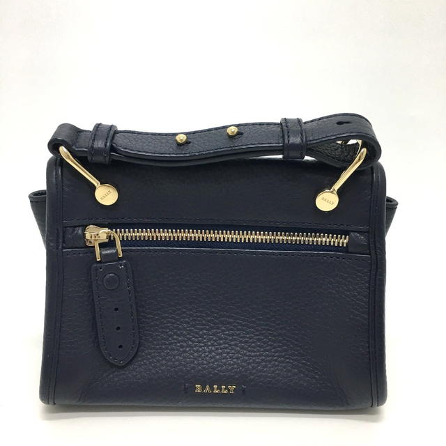 Bally BALLY logo 2WAY Shoulder Bag Leather Navy - view 2