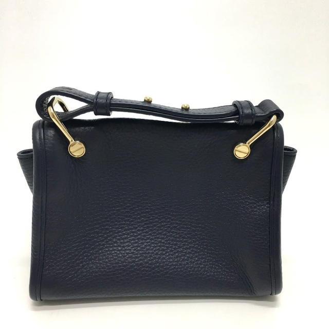 Bally BALLY logo 2WAY Shoulder Bag Leather Navy - view 3