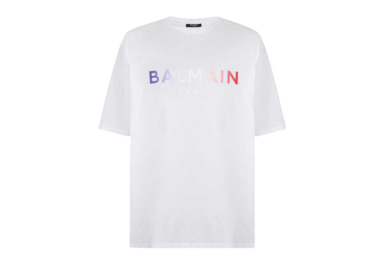 Balmain Balmain Cotton T-Shirt With Balmain Logo White