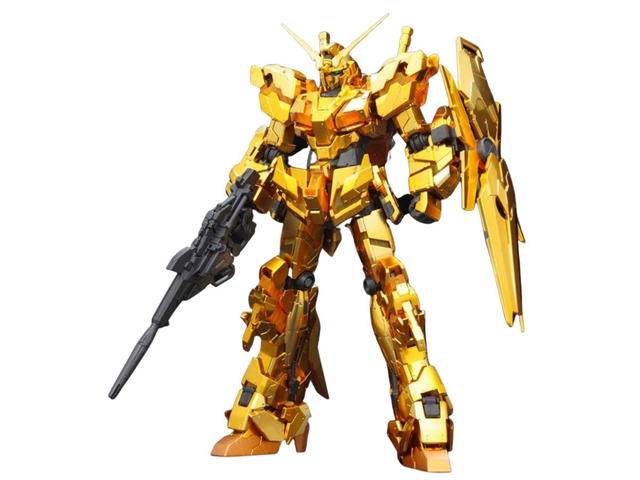 Bandai Bandai RG 1/144 THE GUNDAM BASE Limited RX-0 Unicorn Gundam (Gold Coating) - view 2