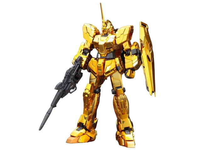 Bandai Bandai RG 1/144 THE GUNDAM BASE Limited RX-0 Unicorn Gundam (Gold Coating) - view 3