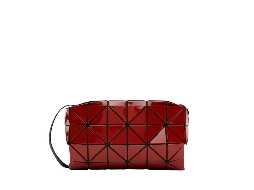 Issey Miyake Bao Bao Issey Miyake Crossbody Bag In Red Carton With Logo-Engraved Gunmetal-Tone Hardware
