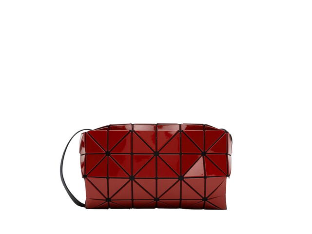 Issey Miyake Bao Bao Issey Miyake Crossbody Bag In Red Carton With Logo-Engraved Gunmetal-Tone Hardware - view 1