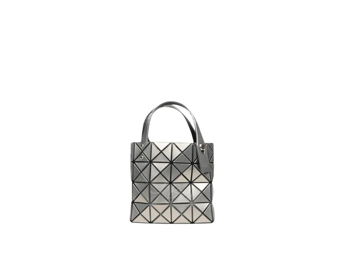 Issey Miyake Bao Bao Issey Miyake Lucent Boxy Mini Tote Bag Silver