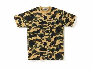 Buy BAPE 1st Camo One Point Tee Yellow at Sasom – Authentic and Ready to Ship