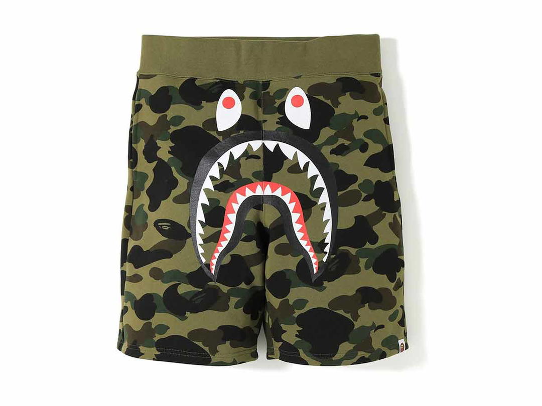 Bape BAPE 1st Camo Shark Sweat Shorts Green