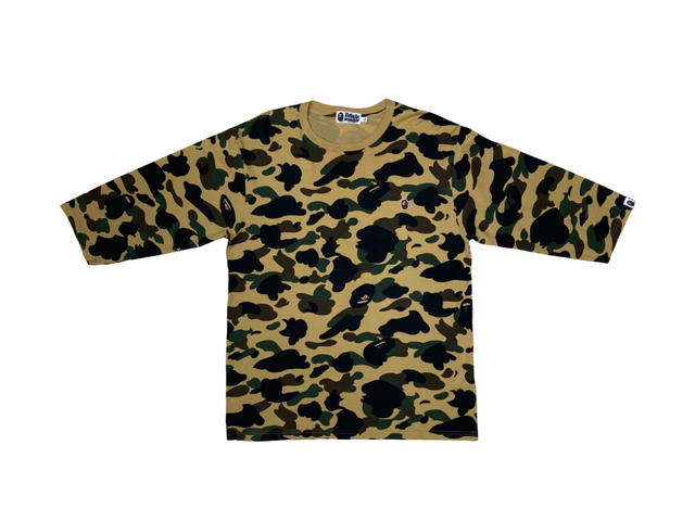 Bape Bape A Bathing Ape 1st Camo 3/4 Sleeve T-Shirt Yellow - view 1