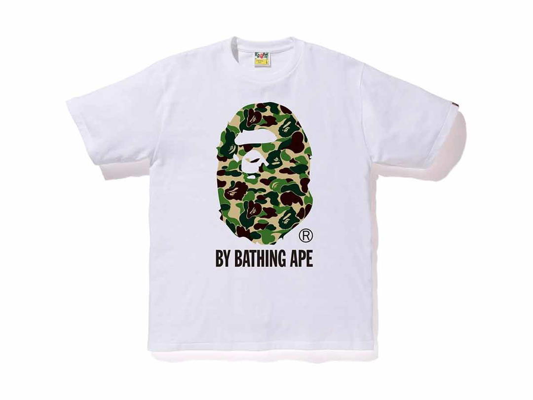 Bape Bape ABC By Bathing Tee White Green