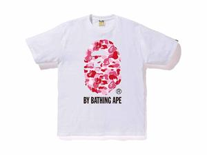 Buy Bape ABC By Bathing Tee White Pink at Sasom – Authentic and Ready to Ship