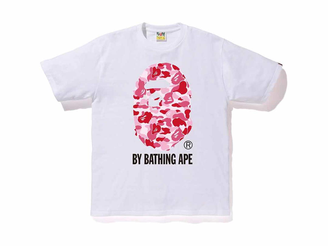 Bape Bape ABC By Bathing Tee White Pink