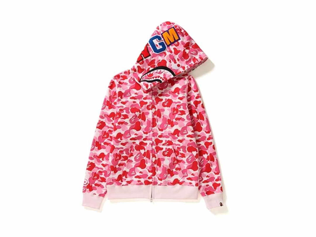 Bape BAPE ABC Camo Shark Full Zip Hoodie (Ladies) Pink