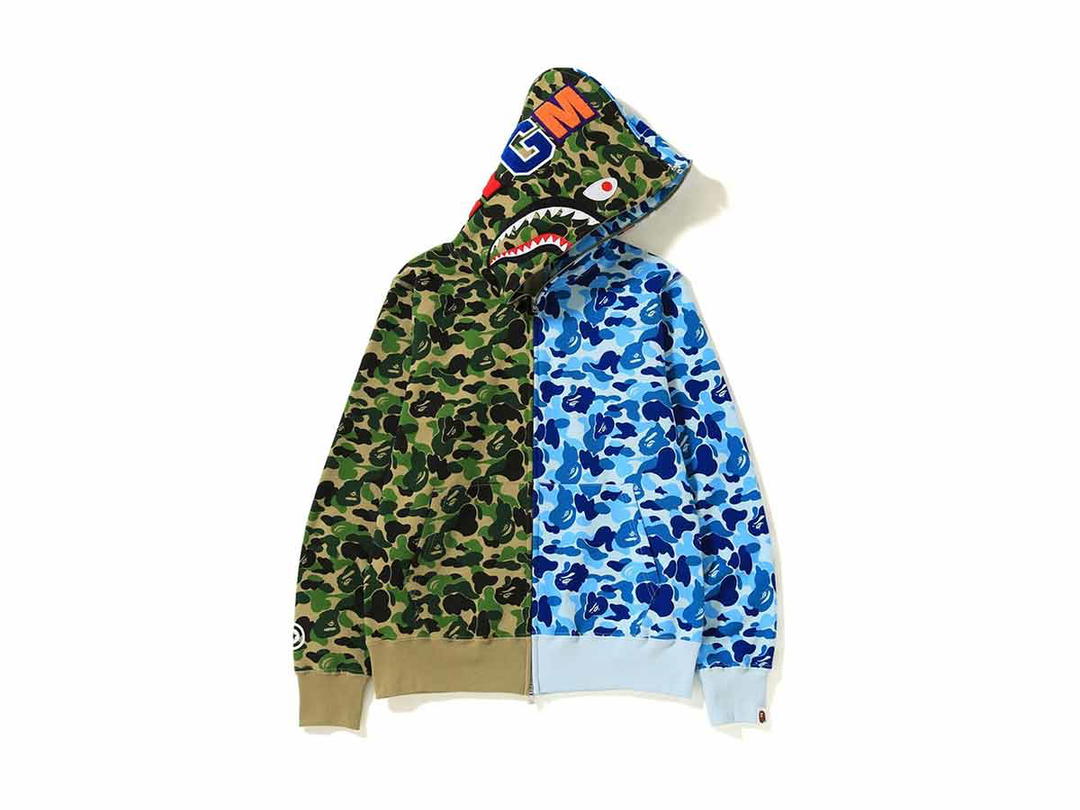 Bape BAPE ABC Separate Shark Full Zip Hoodie Green/Blue