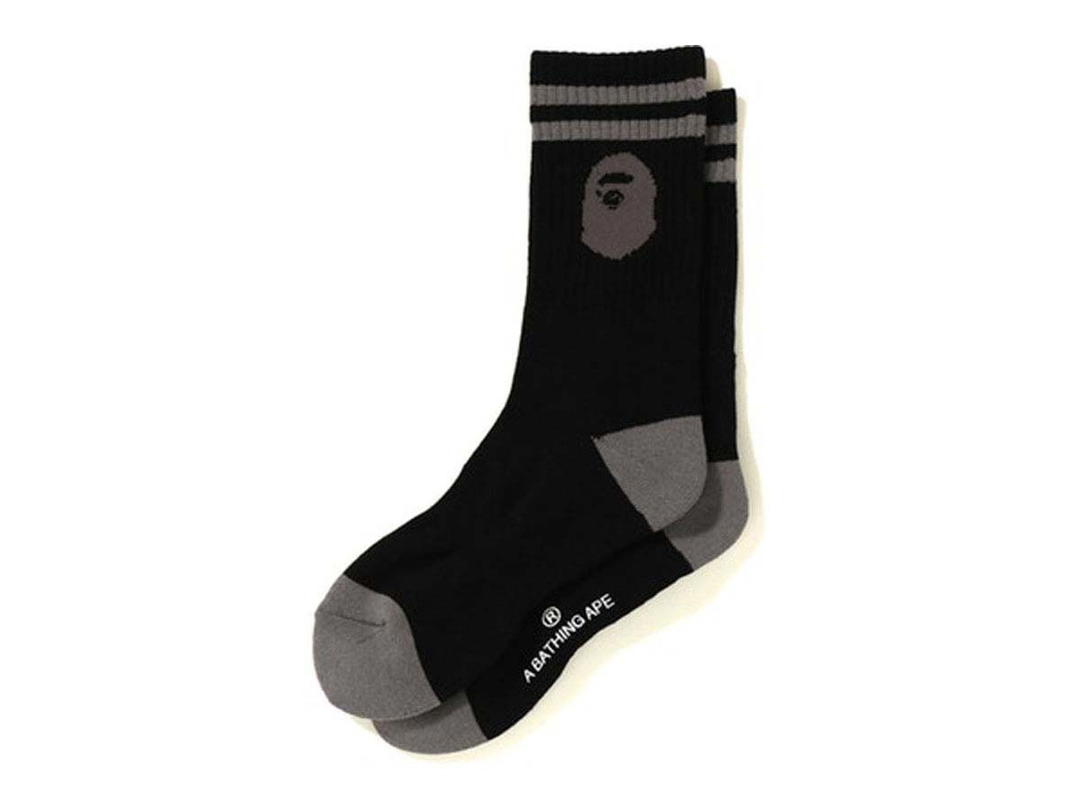 Bape Bape Ape Head Socks Black