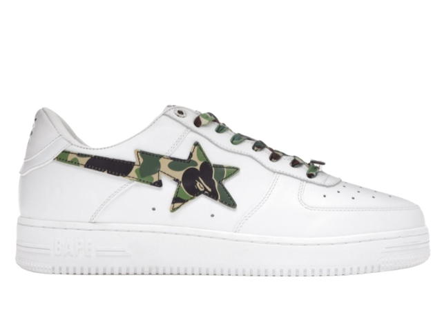 Bape A Bathing Ape Bape Sta Low White ABC Camo Green - view 1