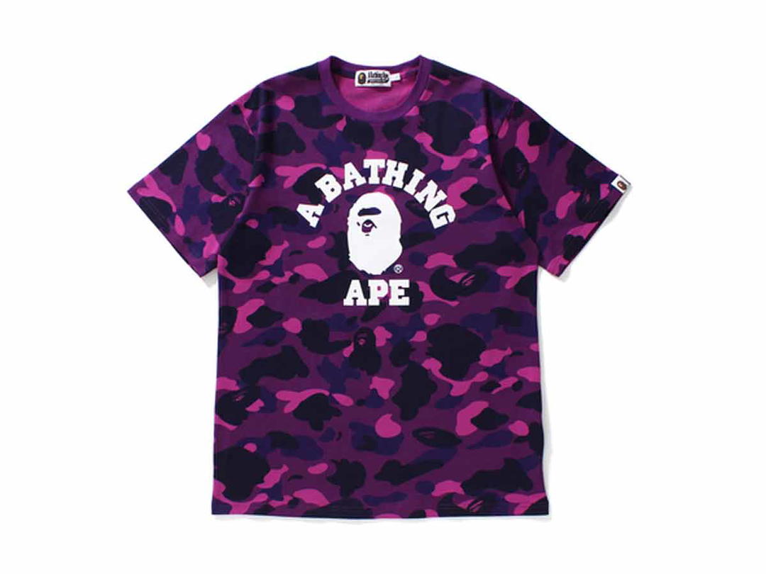 Bape BAPE Color Camo College Tee Purple