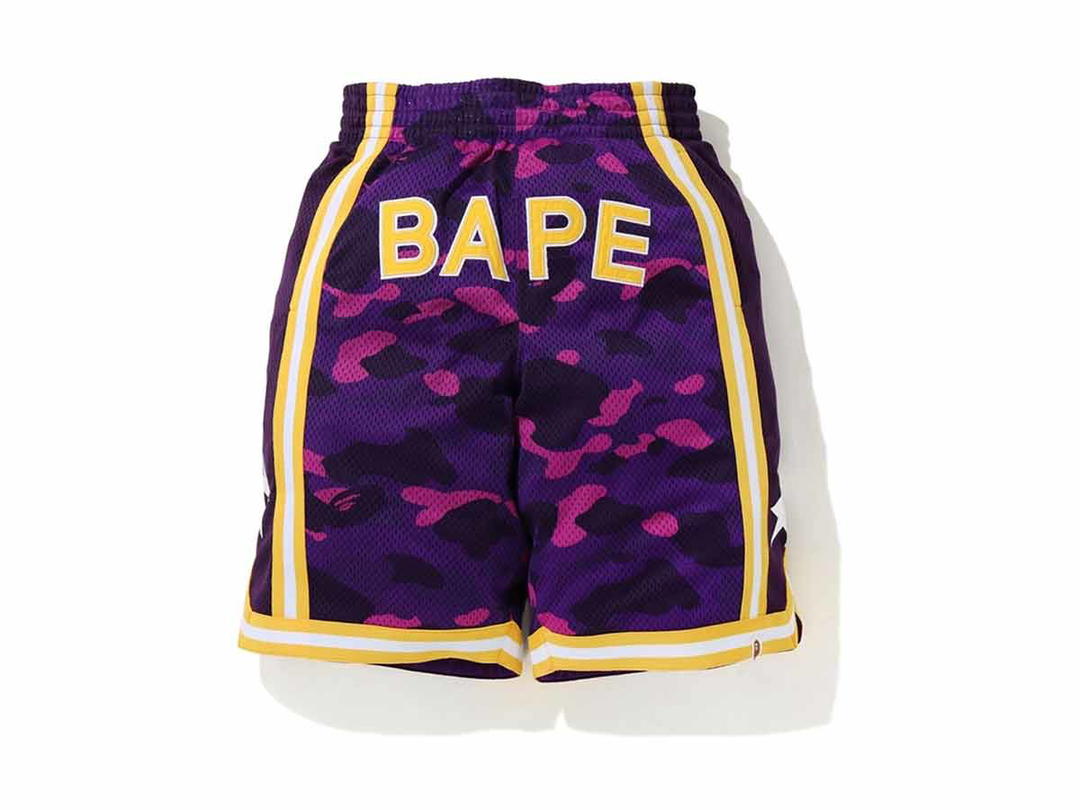 Bape BAPE Color Camo Wide Basketball Shorts Purple