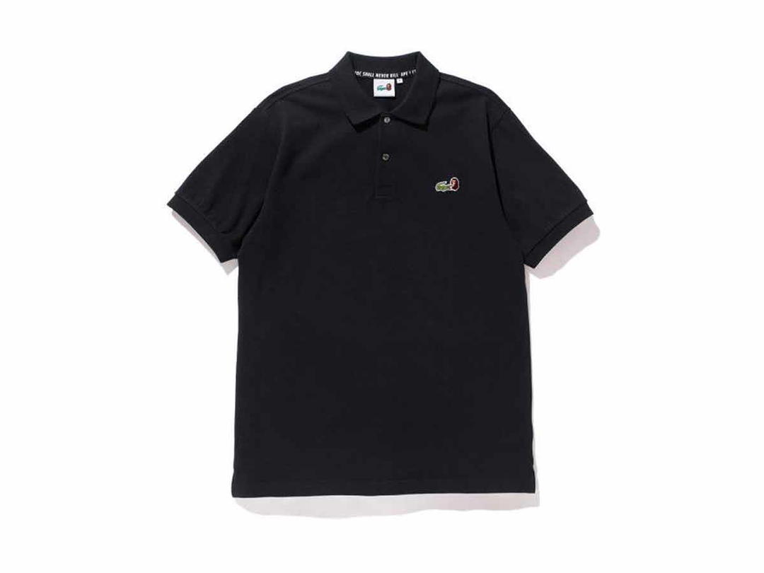 Bape BAPE X Lacoste Embroidered Logo Polo Shirt Black