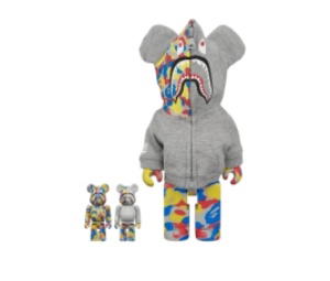 Buy Bape X Medicom Toy Camo Shark MCT 30th Anniv. 100% & 400% 3 Pcs Set at Sasom – Authentic and Ready to Ship