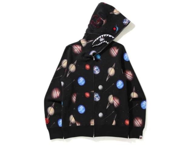 Bape Bape Galaxy Shark Full Zip Hoodie Black - view 1