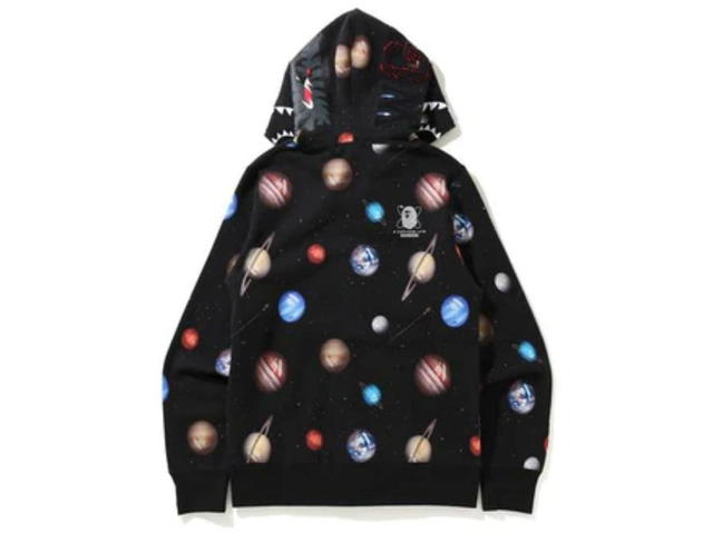 Bape Bape Galaxy Shark Full Zip Hoodie Black - view 3
