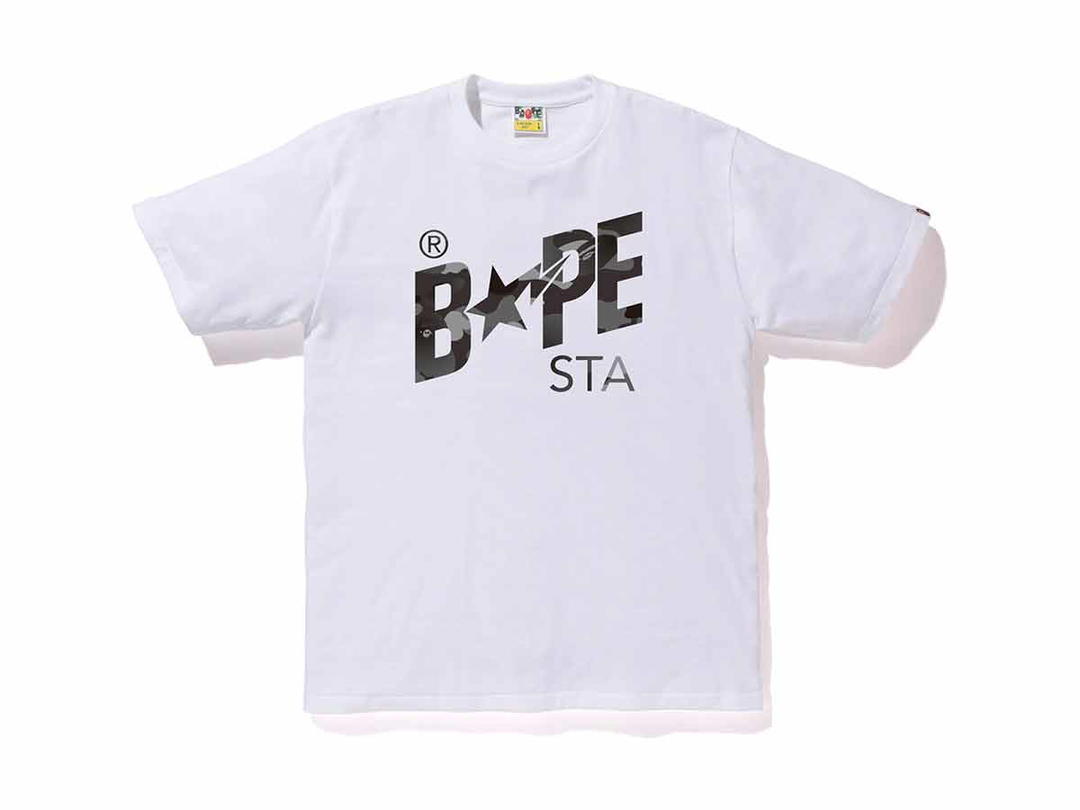 Bape BAPE Gradation Camo Bapesta Tee White/Black
