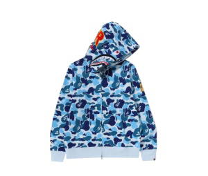 Buy Bape ABC Camo Shark PONR Full Zip Hoodie Blue at Sasom – Authentic and Ready to Ship