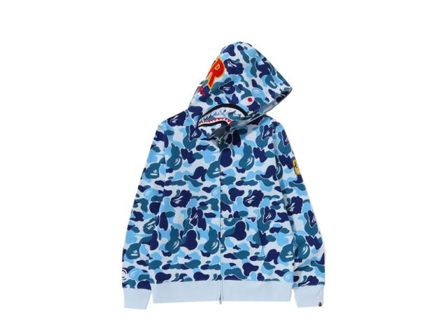 Bape Bape ABC Camo Shark PONR Full Zip Hoodie Blue - view 1