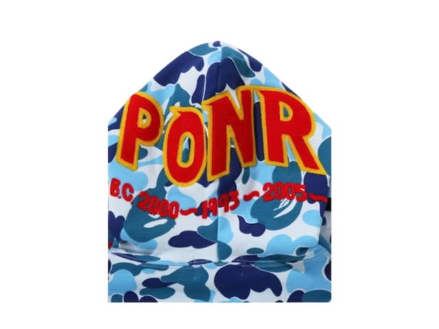 Bape Bape ABC Camo Shark PONR Full Zip Hoodie Blue - view 3