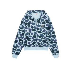 Buy Bape Camo Ap Hooded Zip-up Sweater Blue at Sasom – Authentic and Ready to Ship