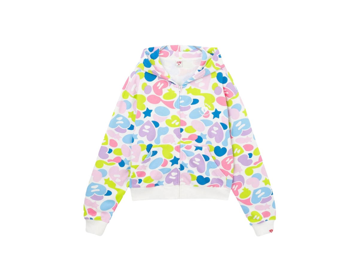 Bape Bape Camo Ap Hooded Zip-up Sweater Multi