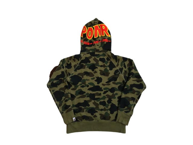 Bape Bape Shark Hoodie Green Camo - view 2
