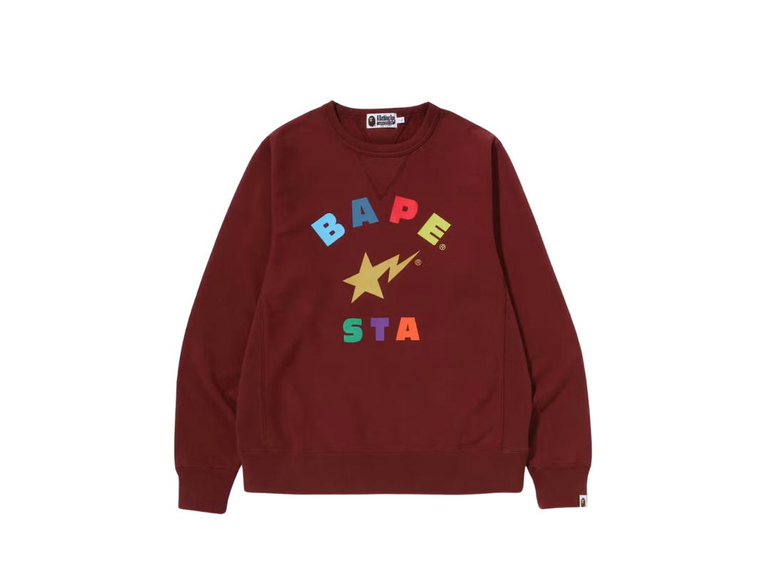 Bape BAPE Sta Crewneck Sweatshirt Burgundy