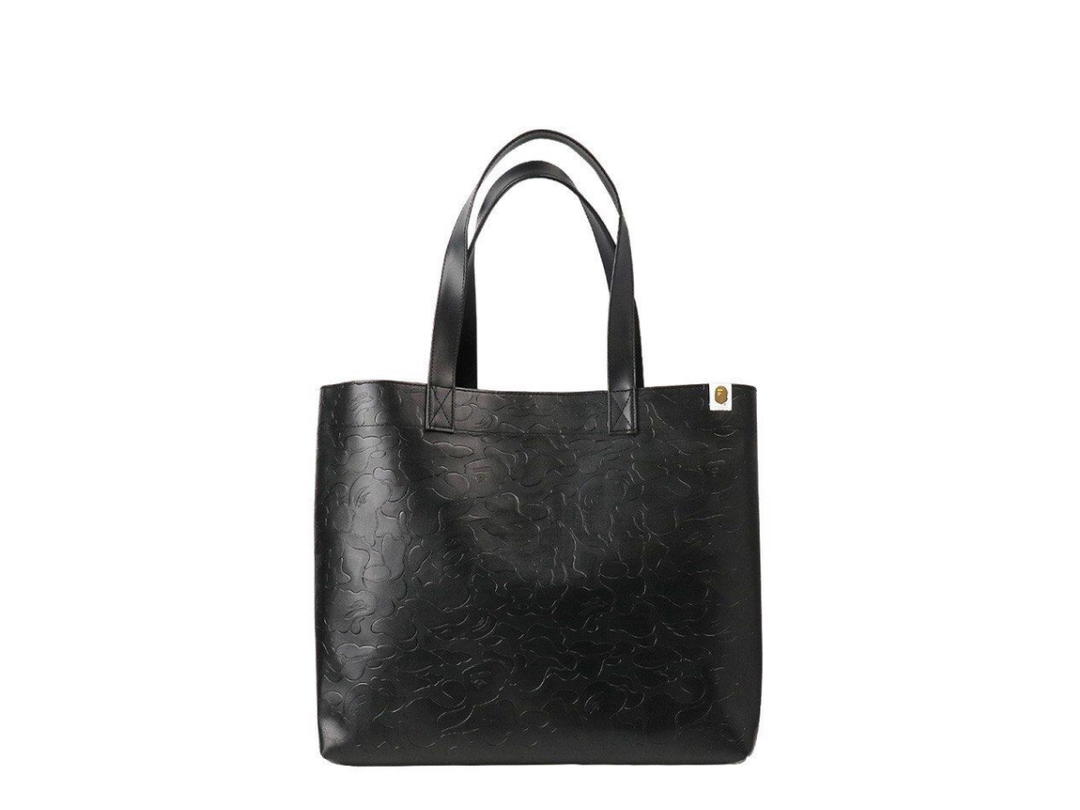 Bape BAPE Magazine Leather Tote Bag Black