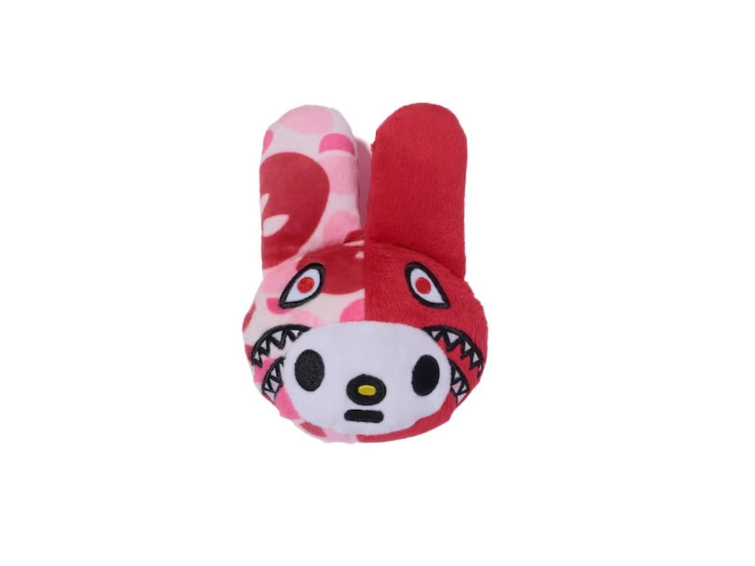 Bape BAPE My Melody Shark Plush Doll Keychain Keychain Red (Kids)