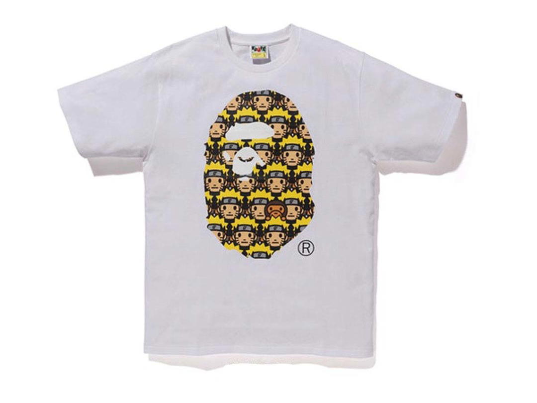 Bape Bape Naruto Ape Head Tee White