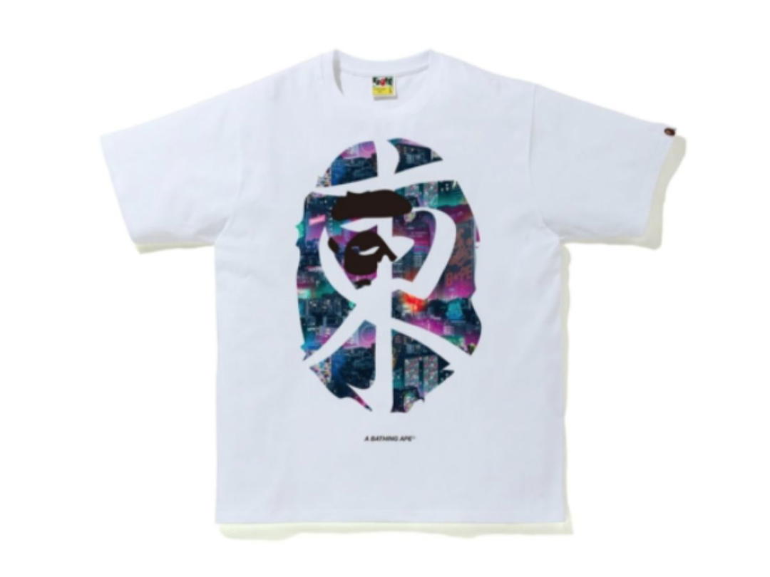 Bape BAPE Neon Tokyo Kanji Tee White