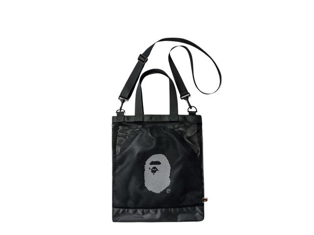 Bape BAPE Netted Style Two Way Carry Shoulder Tote Bag Black - view 1