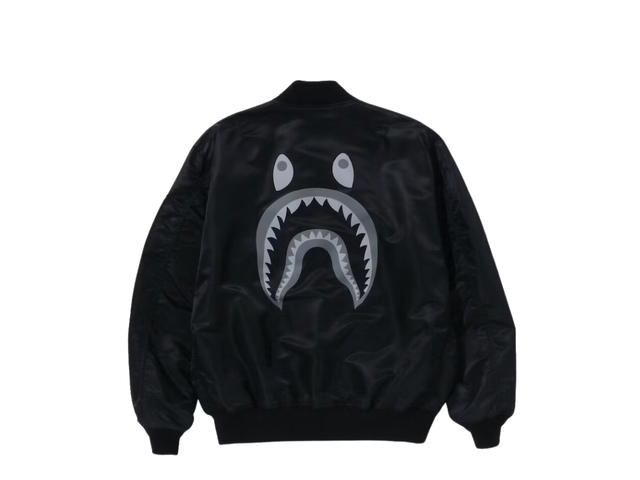 Bape BAPE Shark Loose Fit MA-1 Jacket Black (SS23) - view 2