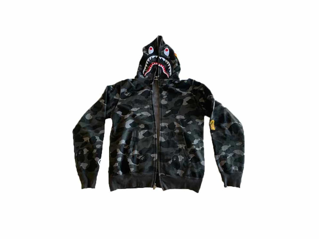 Bape BAPE SHARK PONR HOODIE "BLACK CAMO"