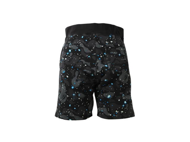 Bape BAPE Space Camo Shark Sweat Shorts Black - view 2