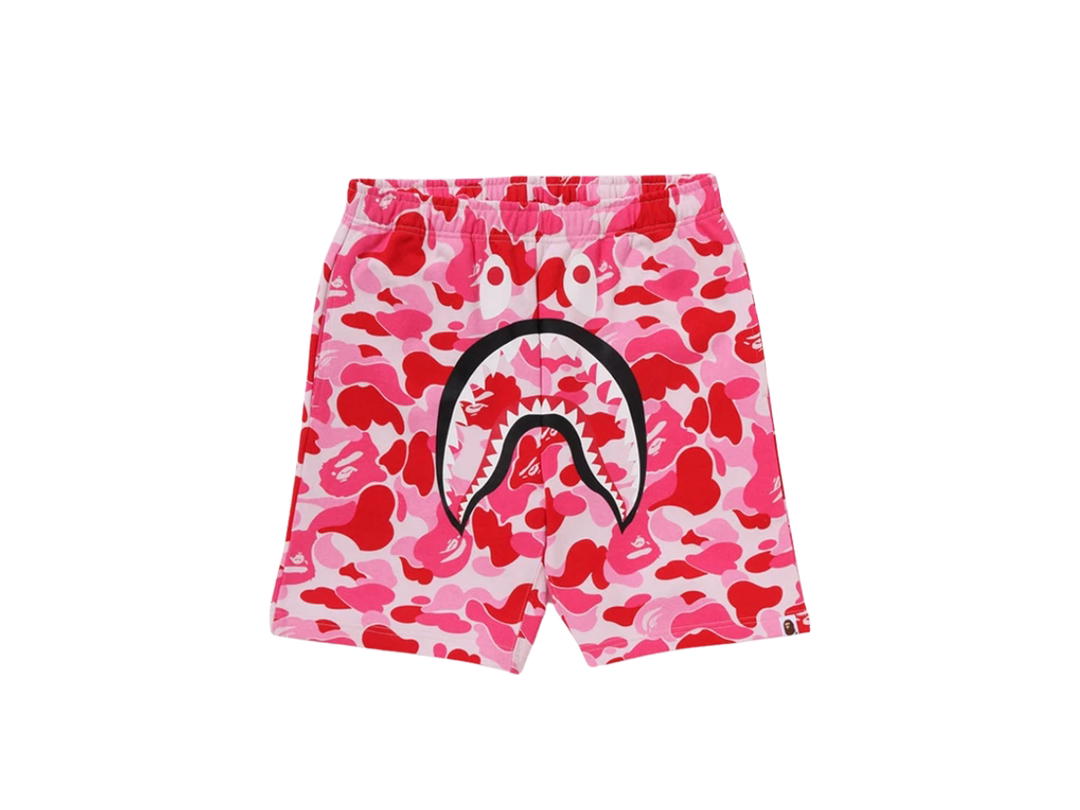 Bape BAPE ABC Camo Shark Sweat Shorts Pink