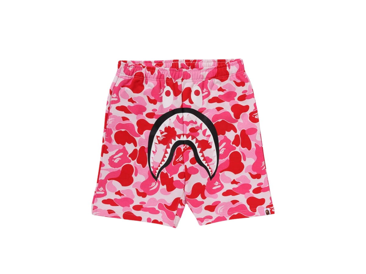 Bape BAPE ABC Camo Shark Sweat Shorts Pink