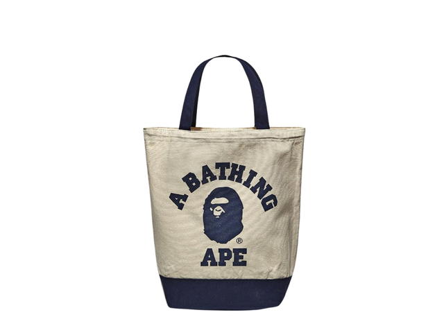 Bape Bape Blue Ape College Canvas Tote Bag Natural - view 1