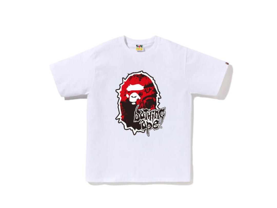 Bape Bape Mad Ape Head Tee Mens White