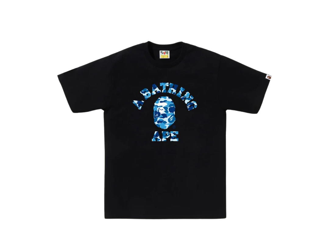 Bape Bape Abc Camo College Tee Black Blue