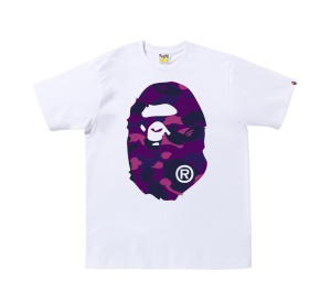 Buy Bape Camo Big Ape Head Tee White Purple at Sasom – Authentic and Ready to Ship