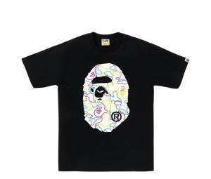 Buy Bape Neon Camo Big Ape Head Tee Black at Sasom – Authentic and Ready to Ship