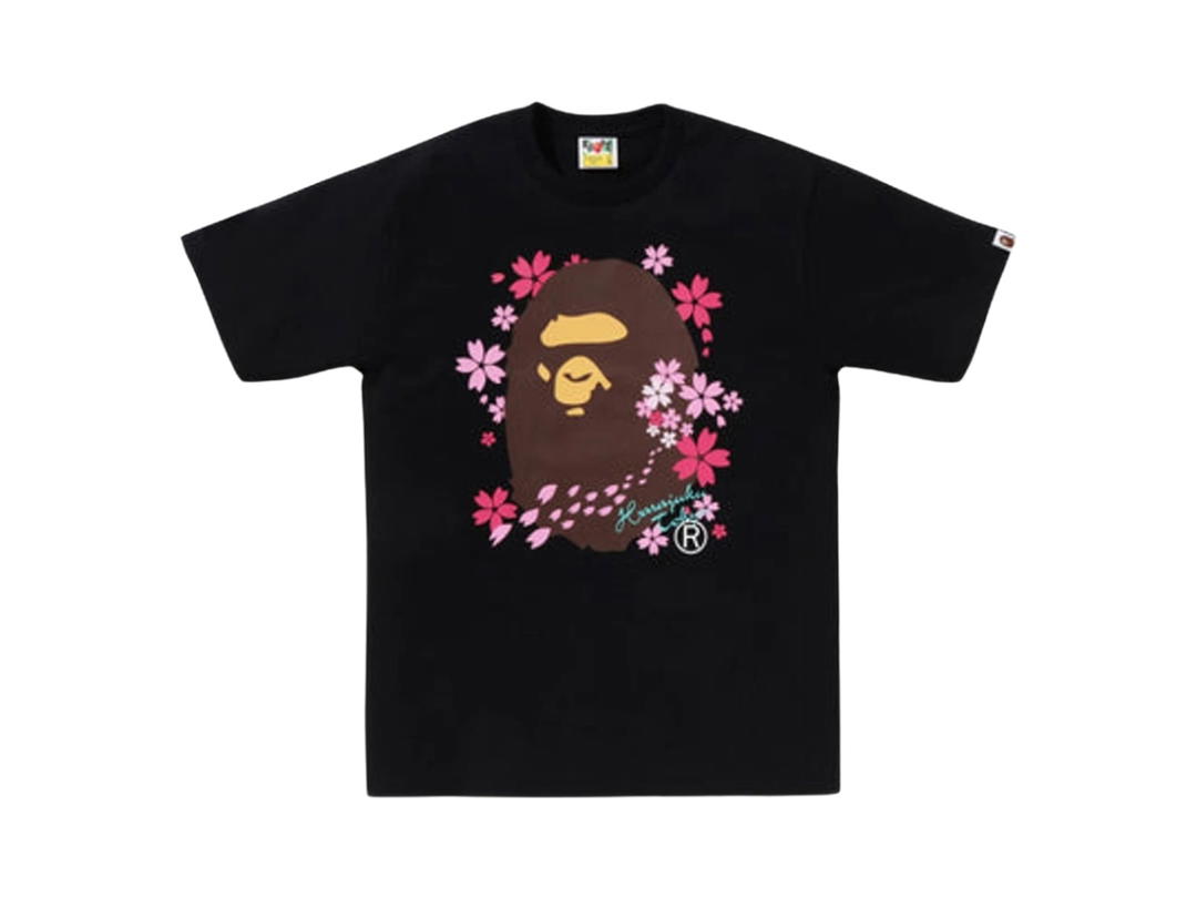 Bape Bape Sakura Ape Head T-Shirt Black